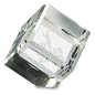 3 1/2" Crystal Cube Paperweight