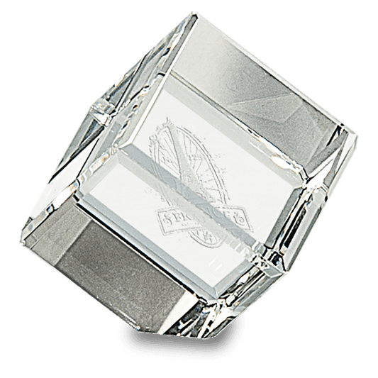 2 1/4" Crystal Cube Paperweight