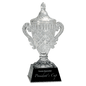 14" Crystal Cup on a Black Crystal Base