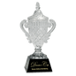 12 3/4" Crystal Cup on a Black Crystal Base