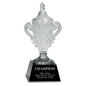 10 3/4" Crystal Cup on a Black Crystal Base