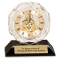 Premier Crystal Clock on Black Pedestal Base
