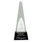 10 1/4" Crystal 3D Golf Spire on a Black Crystal Base
