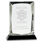 7" Crystal Facet Rectangle on a Black Crystal Base