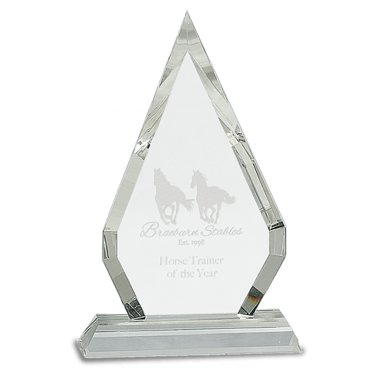 8 1/2" Crystal Diamond on a Clear Crystal Base