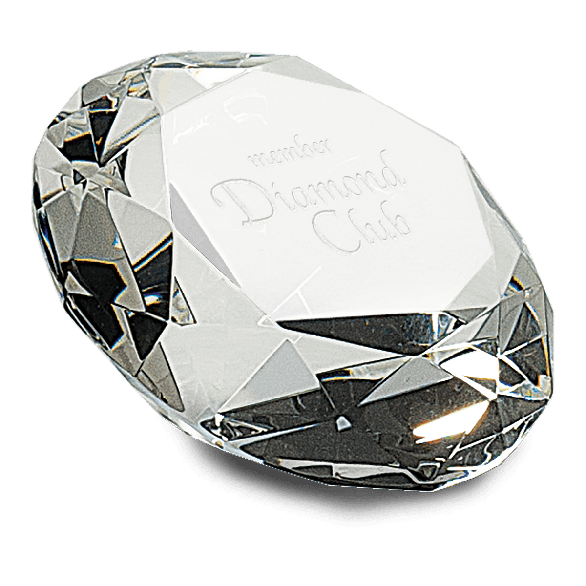 4" Crystal Diamond Paperweight
