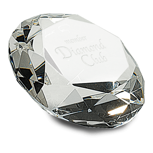 4" Crystal Diamond Paperweight