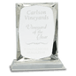 6 1/4" Crystal Facet Rectangle on a Clear Crystal Base