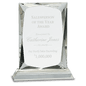7 1/4" Crystal Facet Rectangle on a Clear Crystal Base