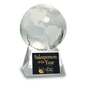 3 1/2" Clear Crystal Globe on a Clear Crystal Base