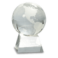 4 1/2"  Clear Crystal Globe on a Clear Crystal Base