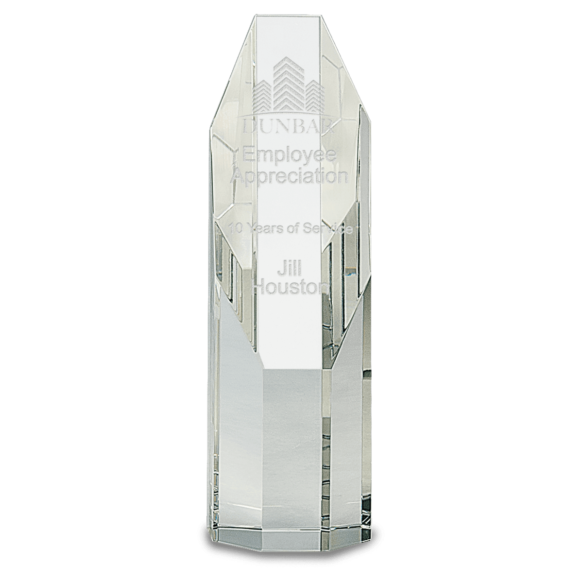 7 1/2" Crystal Octagon Tower