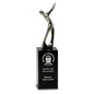 Black Crystal with Silver Metal Golfer-8 1/2"