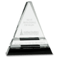 6 1/2" Crystal Triangle on a Black Crystal Base