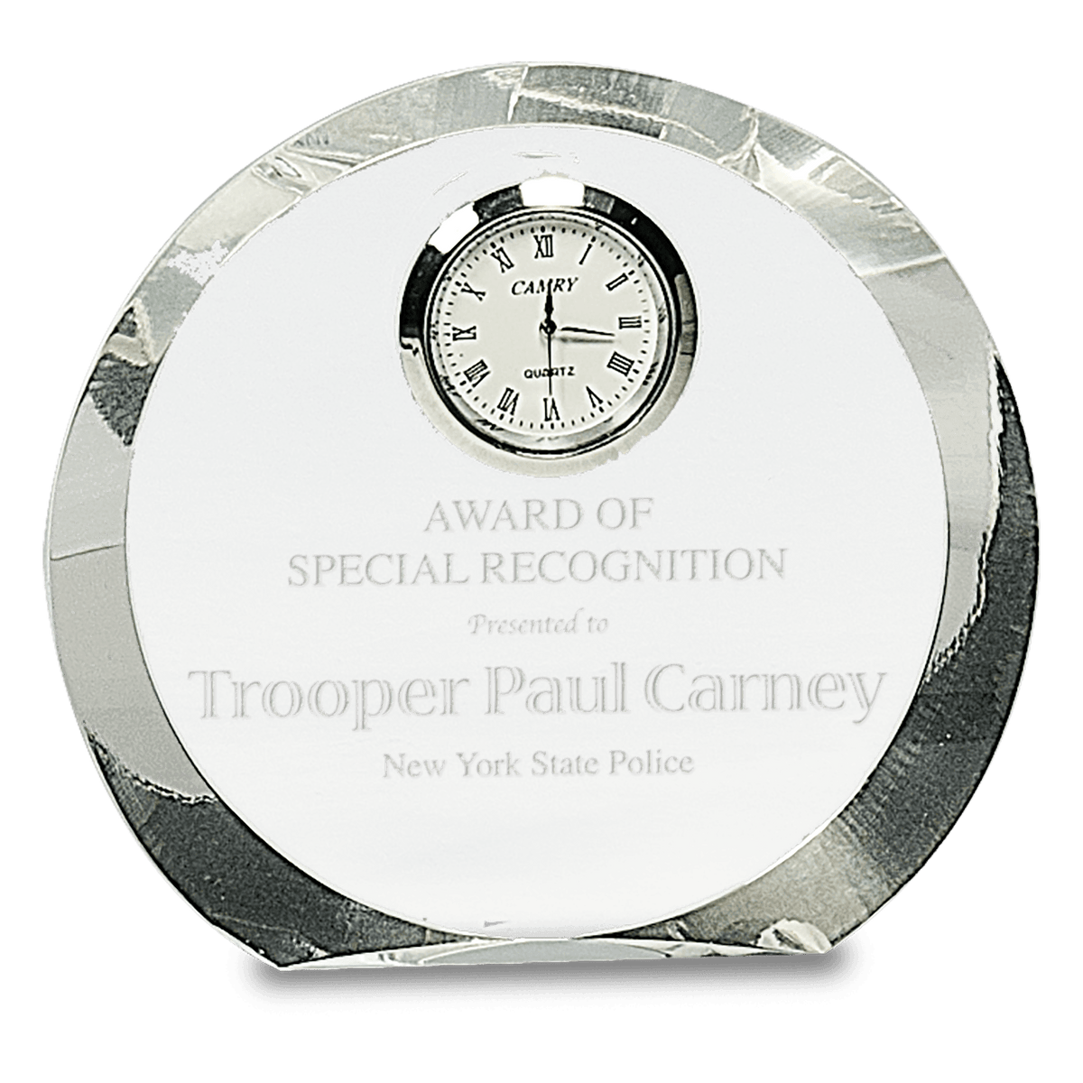 Round Premier Crystal Clock