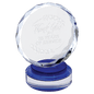 Medium Round Crystal with Blue/Clear Base