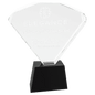 Medium Crystal Fan with Black Base