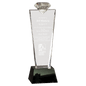 11" Crystal Diamond Top Award on Black Pedestal Base