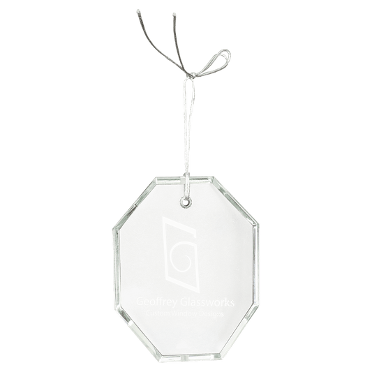 Crystal Faceted Octagon Ornament