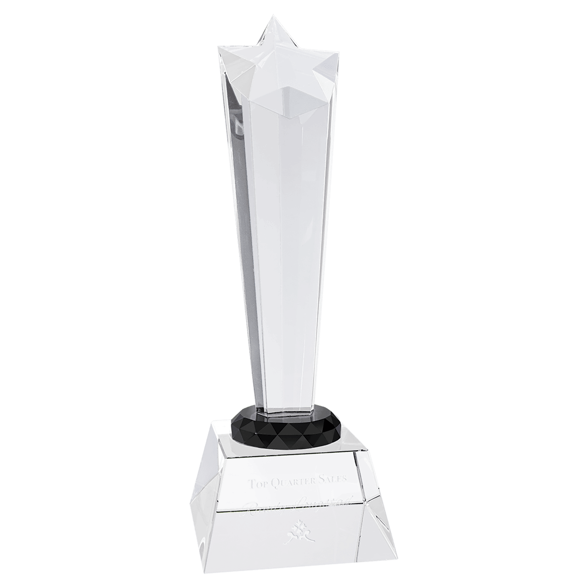 Small Crystal Rising Star with Clear Base