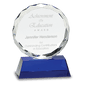 5" Crystal Round Facet on a Blue Crystal Base