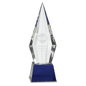 11" Crystal Faceted Obelisk on a Blue Crystal Base