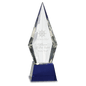 9 1/2" Crystal Faceted Obelisk on a Blue Crystal Base