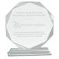 8" Crystal Octagon Facet on a Clear Crystal Base