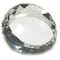 2 1/2" Crystal Round Faceted Paperweight