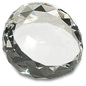 3 1/2" Crystal Round Faceted Paperweight