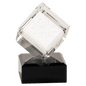 4 1/2" Crystal Cube on Black Crystal Base
