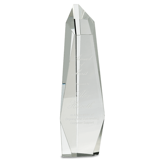 12" Crystal Facet Slant-Top Tower
