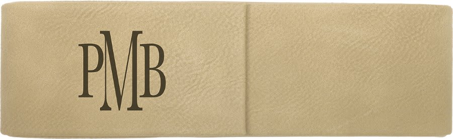 Light Brown Leatherette Double Pen Case
