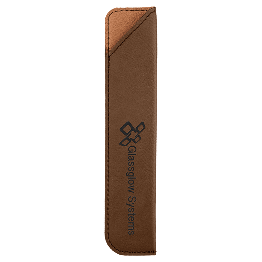 Dark Brown Leatherette Pen Sleeve