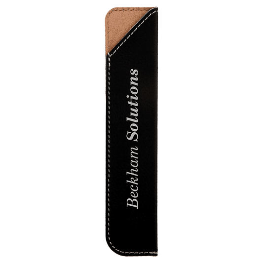 Black/Silver Leatherette Pen Sleeve