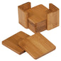 Genuine Bamboo Square 6-Coaster Set