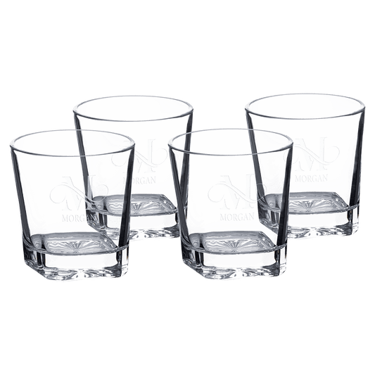 Polar Camel Square Rocks Glasses Set of Four
