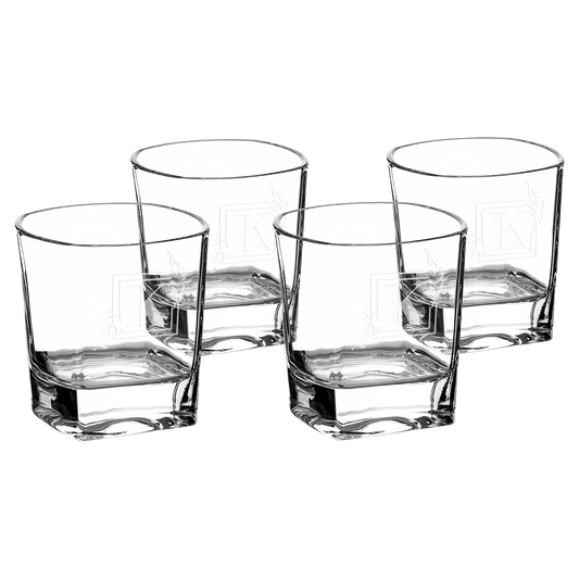Polar Camel Rectangle Rocks Glasses Set of Four
