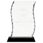 7 1/2" Scroll Facet Glass on a Black Crystal Base