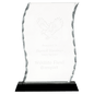 8 1/4" Scroll Facet Glass on a Black Crystal Base