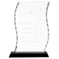 9 1/2" Scroll Facet Glass on a Black Crystal Base
