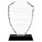 6 1/2" Shield Facet Glass on a Black Crystal Base