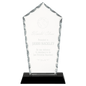 7 3/4" Diamond Facet Glass on a Black Crystal Base