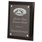 9"x 12" Black Piano Finish Floating Glass Plaque