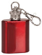 1 oz. Gloss Red Stainless Steel Flask Keychain