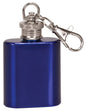1 oz. Gloss Blue Stainless Steel Flask Keychain