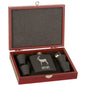 6 oz. Matte Black Flask Gift Set with Rosewood Finish Box