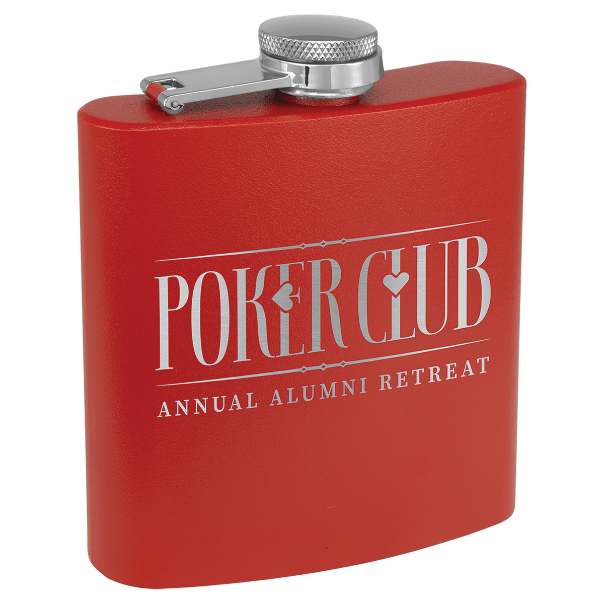 Red Powder Coated Flask