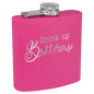 6 oz. Powder Coated Flask Pink