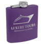 6 oz. Powder Coated Flask Purple